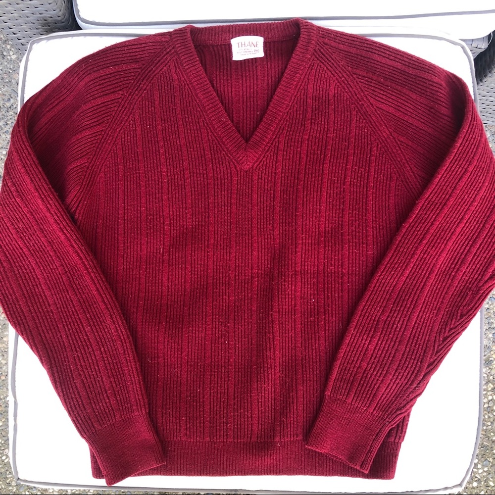 Vintage V Neck Sweater | Red Sweater